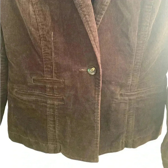 CAbi Down to Earth Dark Brown Corduroy Blazer Dark Academic Chic Jacket Size M - Picture 3 of 9